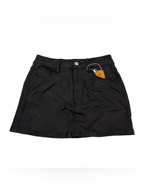 NWT Myoursa Black Pleather Mini Skirt Size Small Women’s